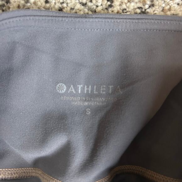 Athleta Salutation 7/8 Tight Size Small Gray 27" Inseam Mid Rise - Picture 2 of 8